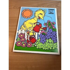 Playskool Vintage Big Bird and Little Bird Wooden Puzzle Sesame Street